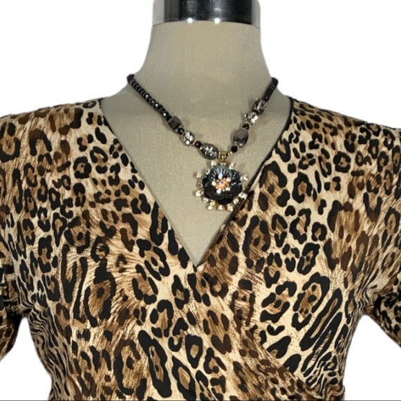 SHARIF Leopard Short  Top Size M - Picture 6 of 14